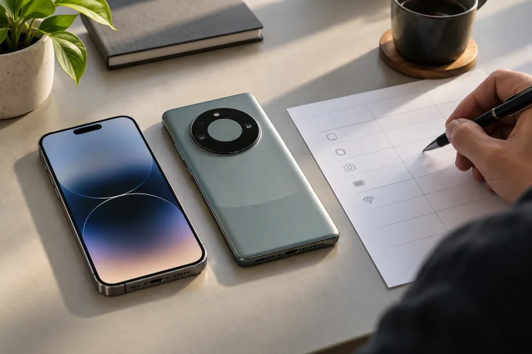 Imagem ilustrativa: iPhone 15 e Mate 60 Pro: critérios para comparar celulares além da disputa de marcas