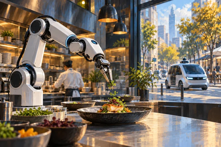 Imagem ilustrativa: Robôs de cozinha e táxis autônomos: como avaliar a automação real